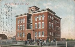 High School, Devils Lake, ND Postcard