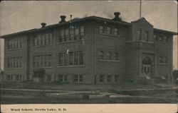 Ward School, Devils Lake, ND Postcard