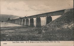 N. P. Bridge on Lake Pend D'Oreille, 4740 Feet long Postcard