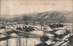 Sand Point, Idaho. Looking N.W. from N.P. Depot. Postcard