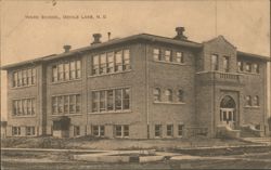 Ward School, Devils Lake, ND Postcard