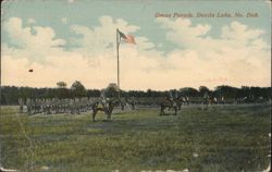 Dress Parade, Devils Lake, ND Postcard