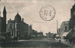 Kelly Ave. Looking West, Devils Lake, ND Postcard