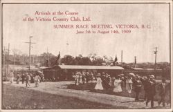 Victoria Country Club Race Meeting Arrivals, 1909 Postcard