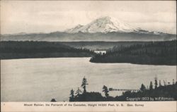 Mount Rainier, Patriarch of the Cascades, 14,530 Feet Postcard