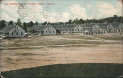 Presidio at Monterey, CA Barracks with Soldiers Postcard