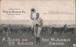 66 Ranch Scene, Fred McJunkin, Gray & Graham Co. Postcard