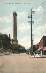 Broadway and Waterworks, Toledo, Ohio Postcard