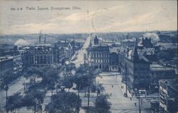 Public Square, Youngstown, OH Postcard
