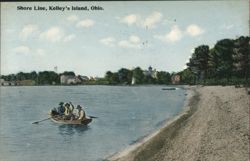 Shore Line, Kelley's Island, Ohio Postcard