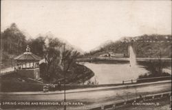 Spring House and Reservoir, Eden Park Postcard