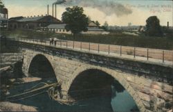 13th Street Bridge and Elyria Iron & Steel Works, Elyria, OH Postcard