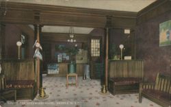LOBBY, THE SHERWOOD HOTEL, GREENE, N. Y. Postcard