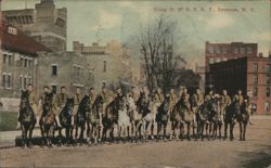 Troop D, N. G. S. N. Y. Soldiers on Horseback Postcard
