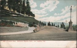 Fremont Gate, Entrance Elesian Park, Los Angeles Postcard