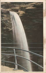 Cavern Tunnel, Watkins Glen, NY Waterfall Postcard