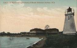 Inch Arran Hotel and Light House at Mouth Dalhousie Harbour, N.B. Postcard
