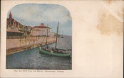 Sea Wall from Harbor, Queenstown, Ireland Postcard