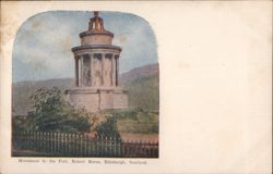 Monument to the Poet, Robert Burns, Edinburgh, Scotland Postcard