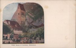 Public Square of Interlaken, Switzerland Postcard