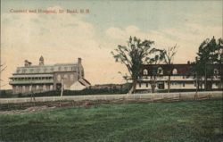 Convent and Hospital, St. Basil, NB Postcard