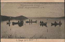 Temiscouata Lake, Near Edmundston NB - Boaters & Canoes Postcard
