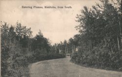 Entering Plumas, Manitoba, from South Postcard
