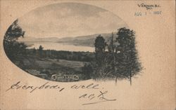 Swan Lake Landscape View, Vernon, BC Postcard