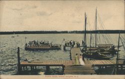 Public Dock, Island Heights, N. J. Postcard