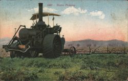 Steam Plowing Postcard
