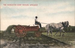 Worcester-Kemp Manure Spreader, 1911 Model Postcard