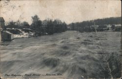 The Rapids, Root River - Racine, WI Postcard