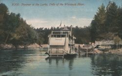 Steamer at the Larks, Dells of the Wisconsin River Postcard