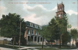 Notre Dame Church and Rectory, Ogdensburg, NY Postcard