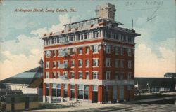 Arlington Hotel, Long Beach, CA Postcard