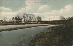 Along Pansauken Creek, Wooden Bridge Postcard