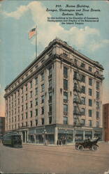 Hutton Building, Sprague & First Streets Postcard