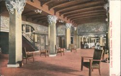 Lobby, Hotel Tacoma, WA Postcard