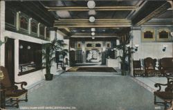 Lobby, Fort Pitt Hotel, Pittsburg, PA Postcard
