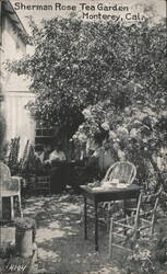 Sherman Rose Tea Garden, Monterey, California Postcard