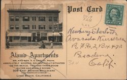 Alamo Apartments, Long Beach, CA Postcard
