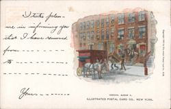 Moving Day Street Scene, Furniture Removal Postcard