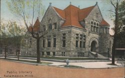 Public Library, Kalamazoo, Mich. Postcard