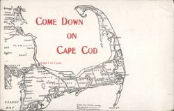 Come Down on Cape Cod Postcard