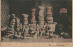 Native Alaska Baskets, Chilkat Blanket, Bear Rug Postcard