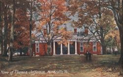 Monticello, Home of Thomas Jefferson, Fall Foliage Postcard
