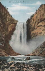 Lower Falls of the Yellowstone Postcard