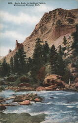 Eagle Rock, Gardiner Canyon, Yellowstone National Park Postcard
