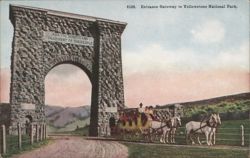 Entrance Gateway To Yellowstone National Park Postcard