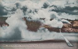 Norris Geyser Basin, Yellowstone National Park Steaming Landscape Postcard